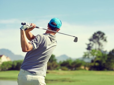 golf shot man